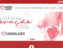 Tablet Screenshot of cardiolages.com.br